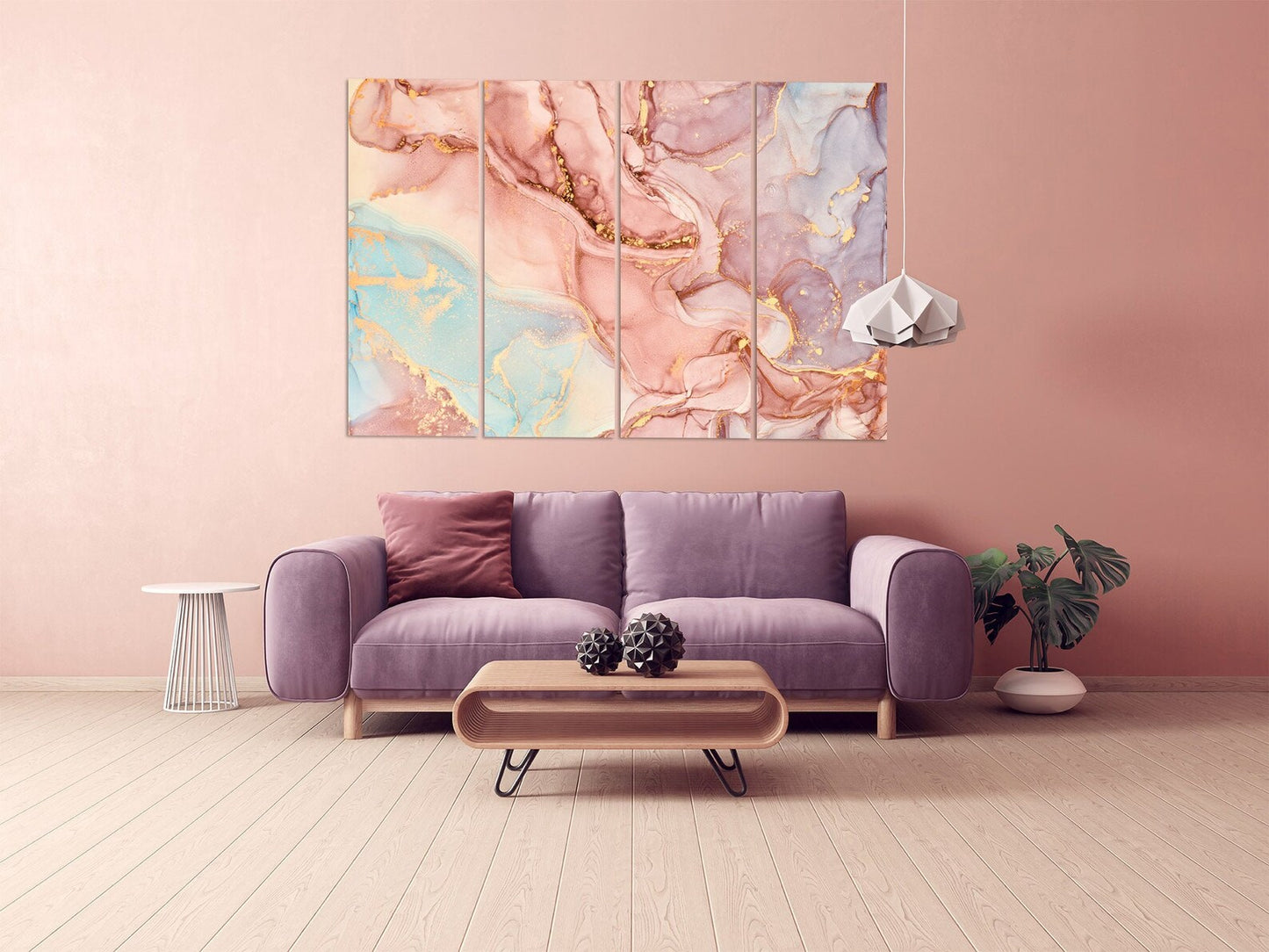 Pink Marmor Einteilig oder Mehrteilig
