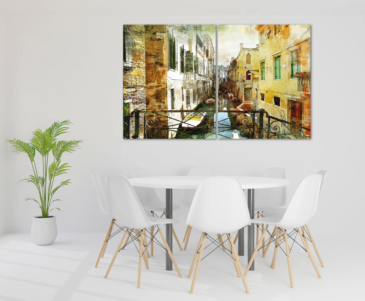 Venedig Wasserkanal mit Boot Einteilig oder Mehrteilig
