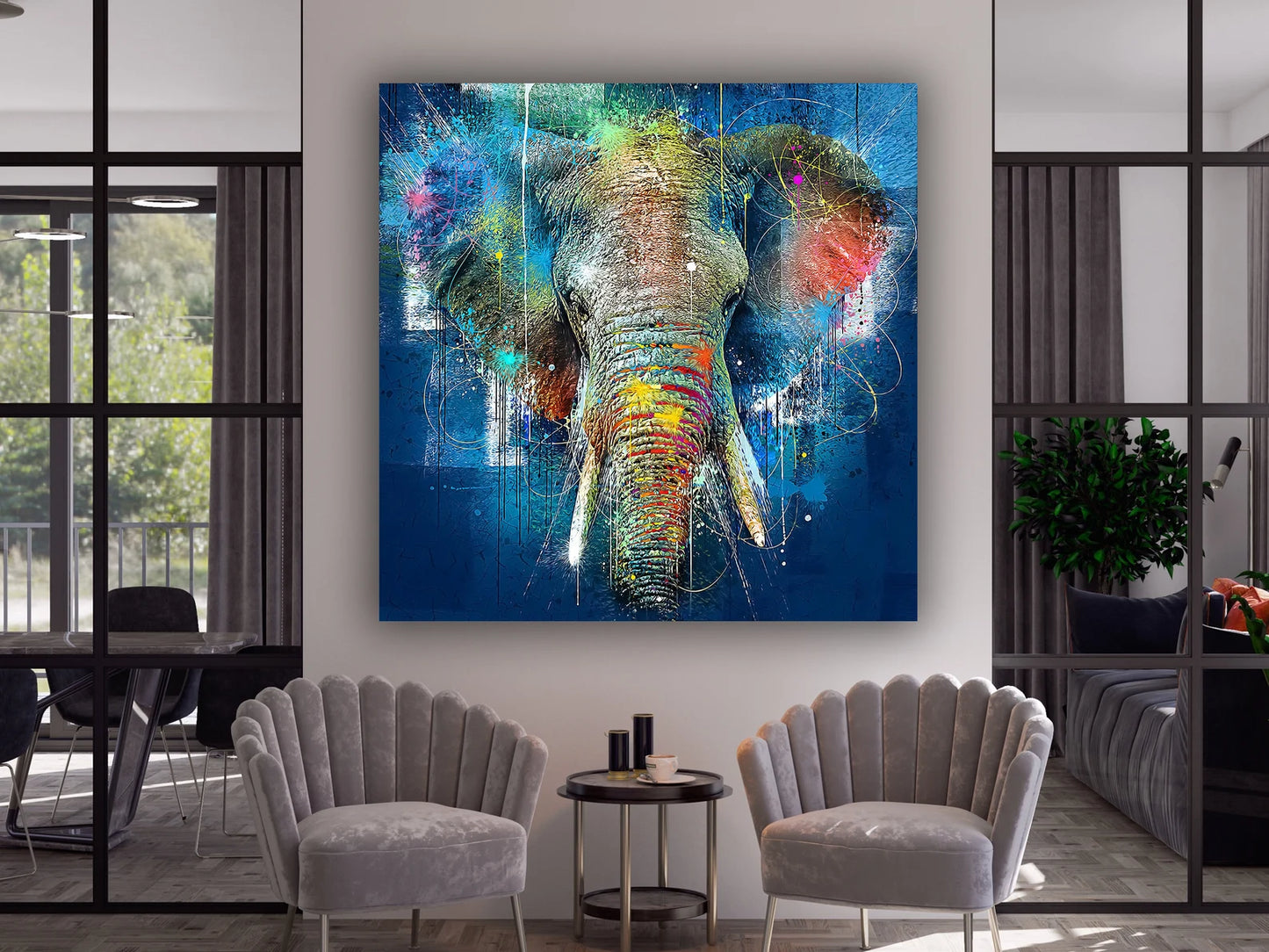 Butterfly over coast canvas art