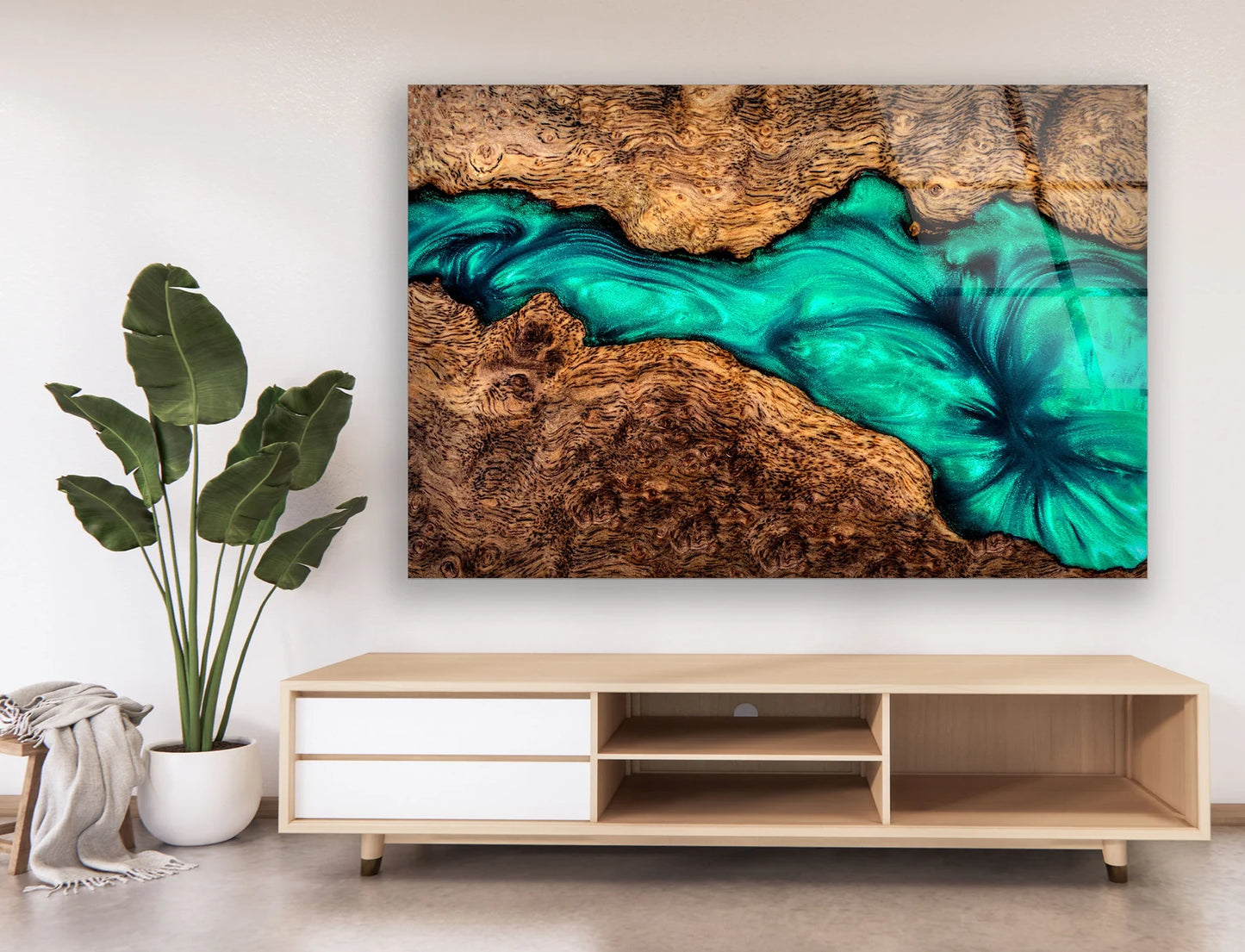 Holz Türkis Fluss Abstrakt
