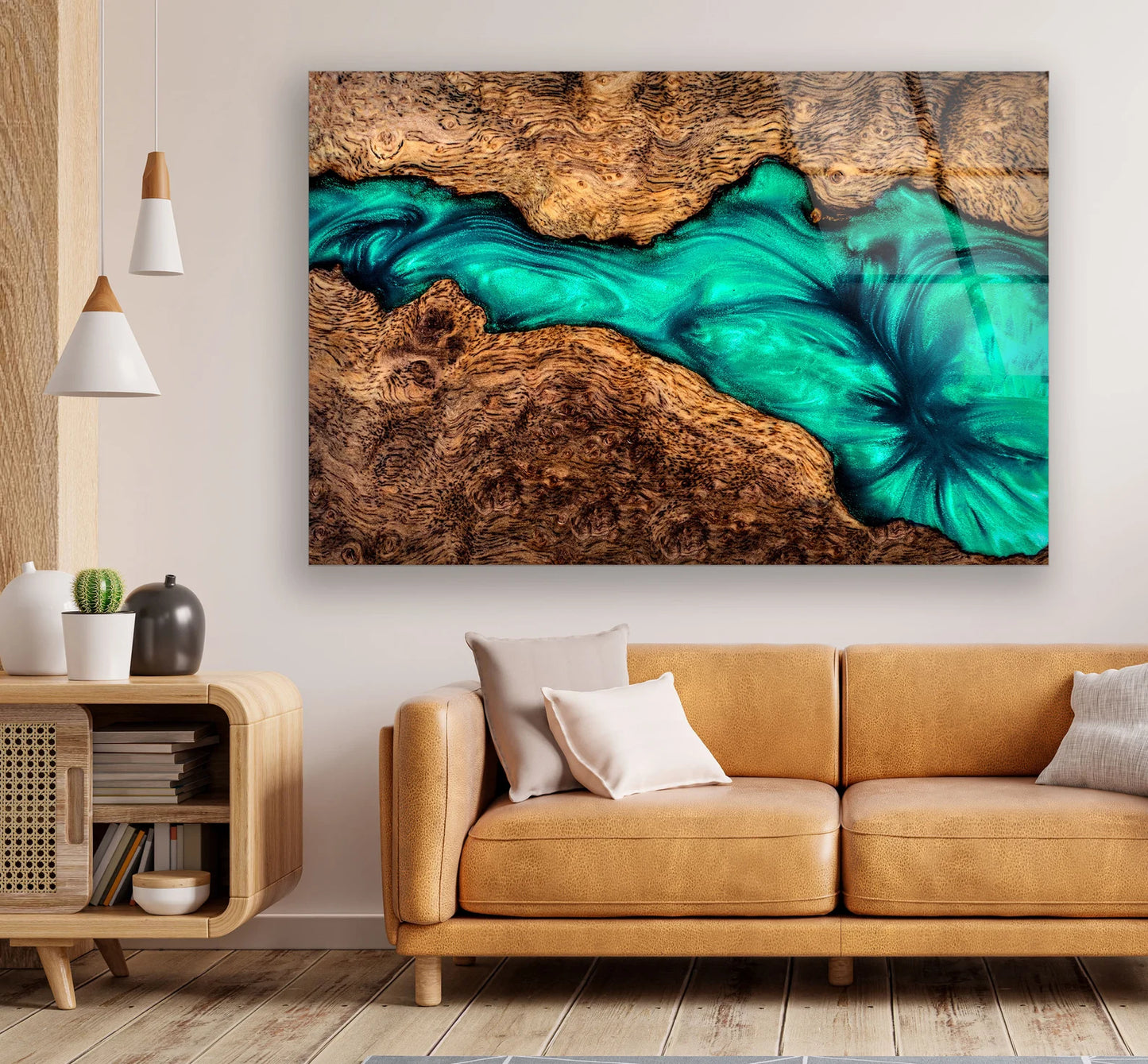 Holz Türkis Fluss Abstrakt