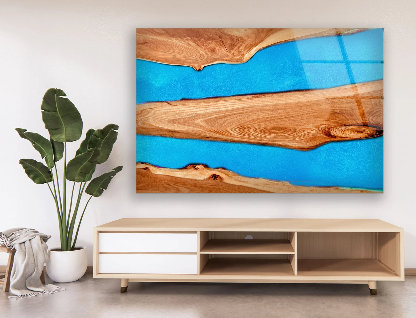 Holz Blauer Fluss