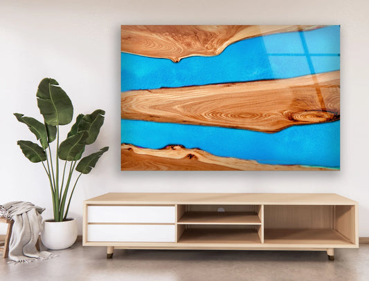 Holz Blauer Fluss