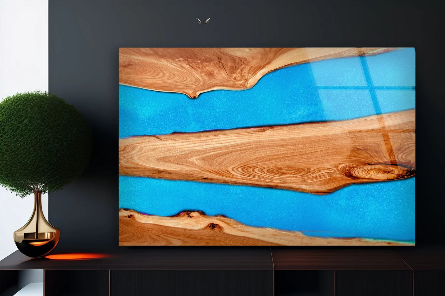 Holz Blauer Fluss