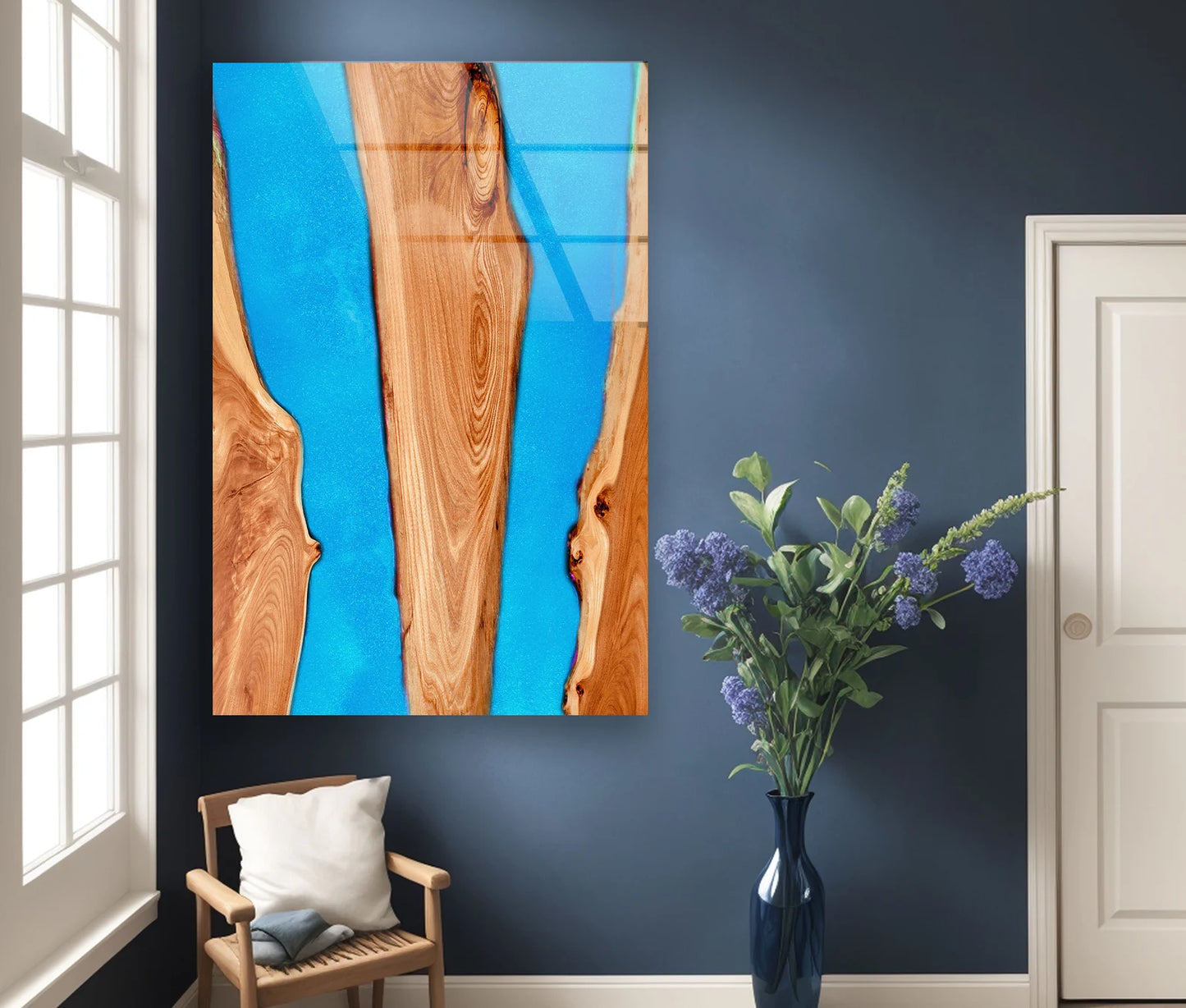 Holz Blauer Fluss