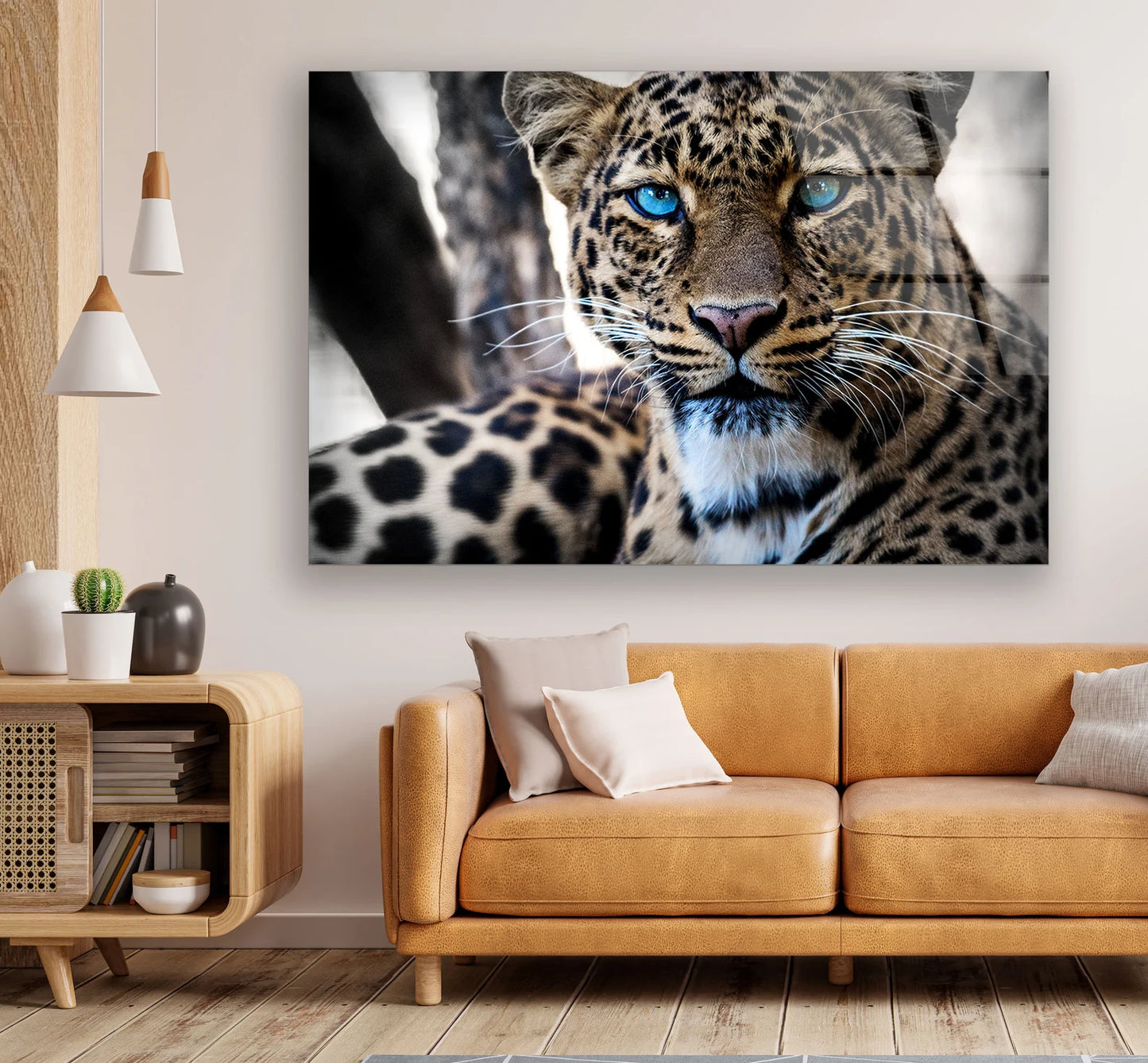 Leopard blaue Augen