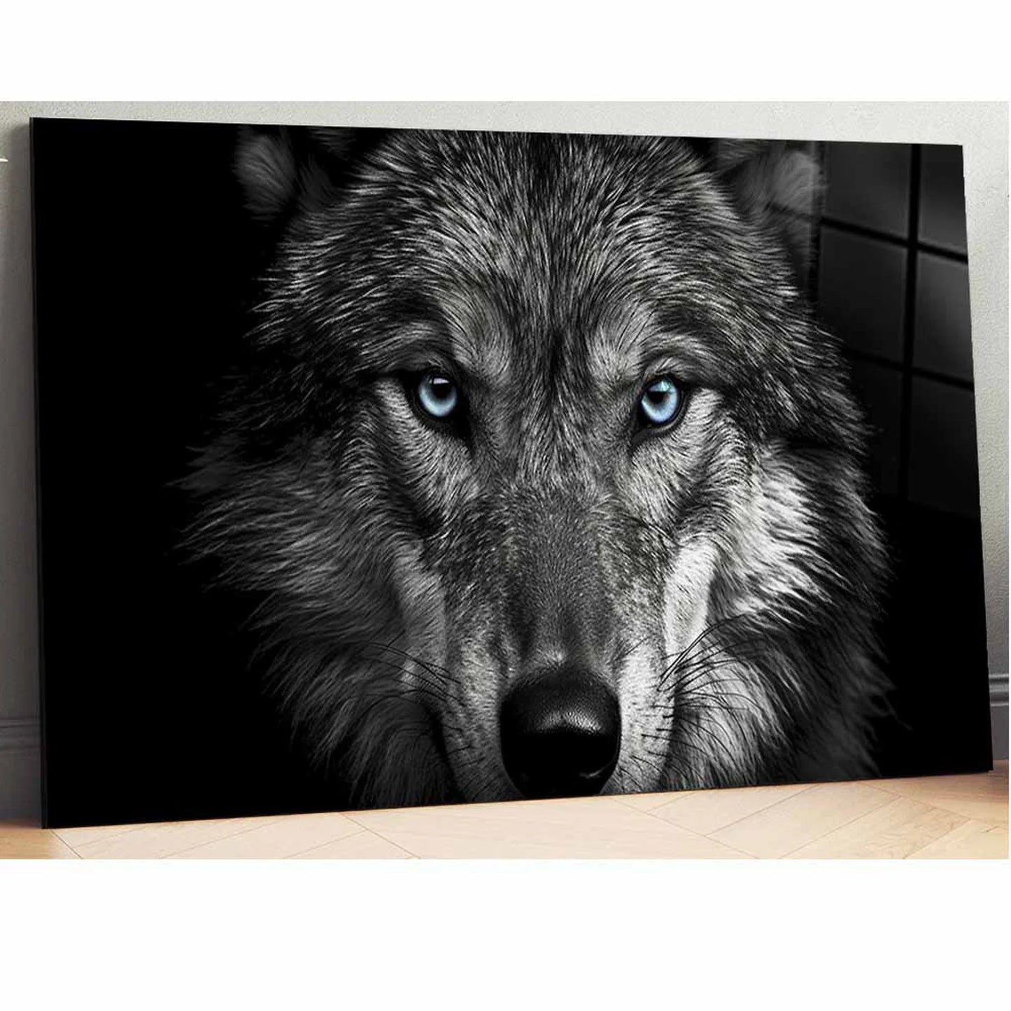 Wolf mit blauen Augen