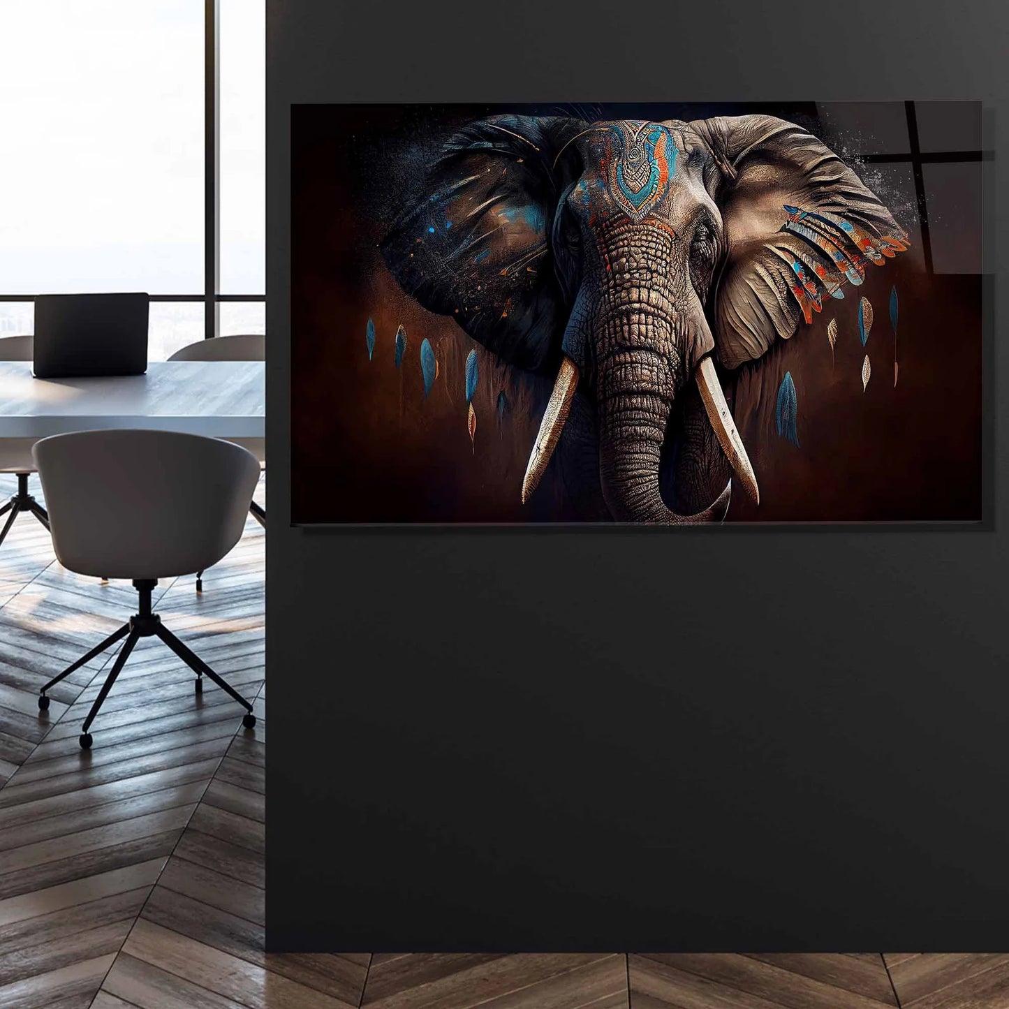 Elefant mit Bemalung