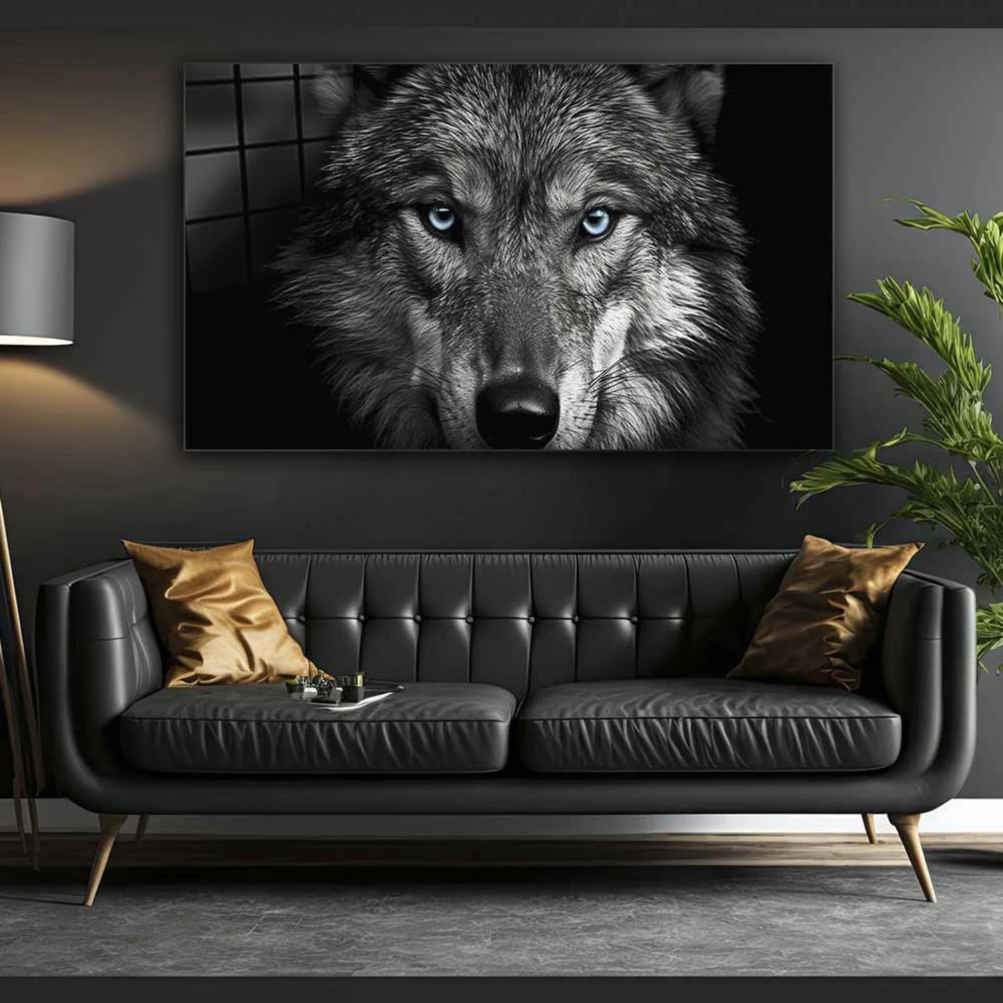 Wolf mit blauen Augen