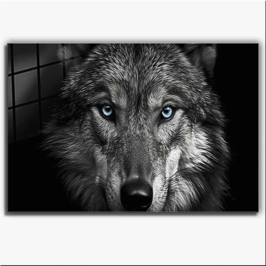 Wolf mit blauen Augen