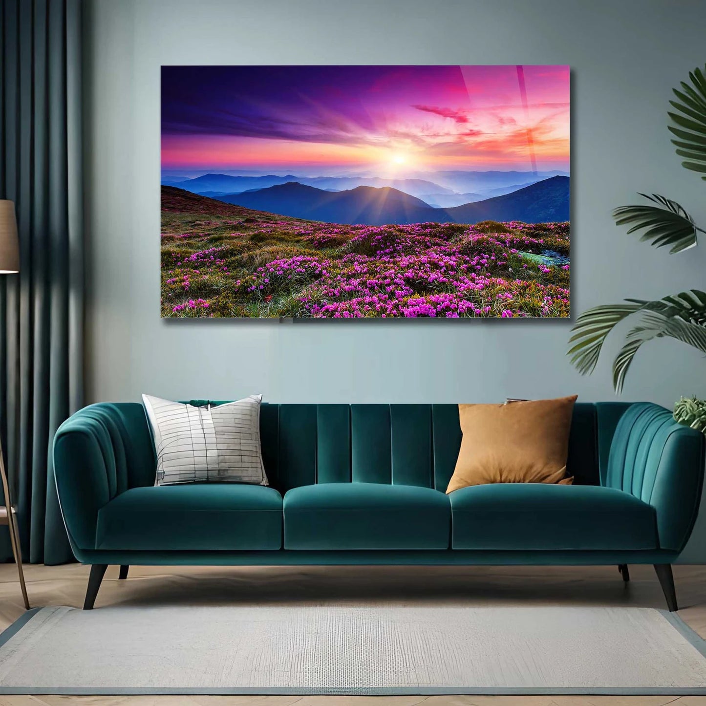 Blumige Berglandschaft
