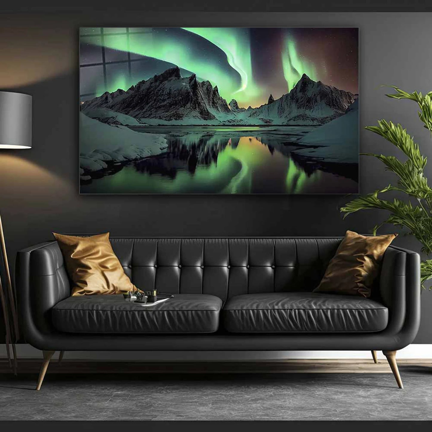 Nordlichter und Berge