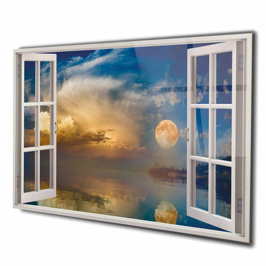 Das Fenster zum Himmel und Mond