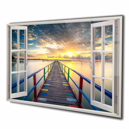 Das Fenster zum farbigen Steg