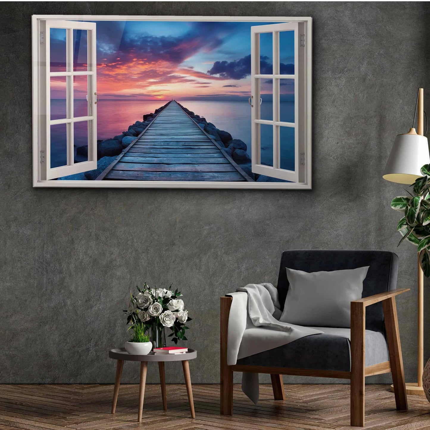 Das Fenster zum Steg in See