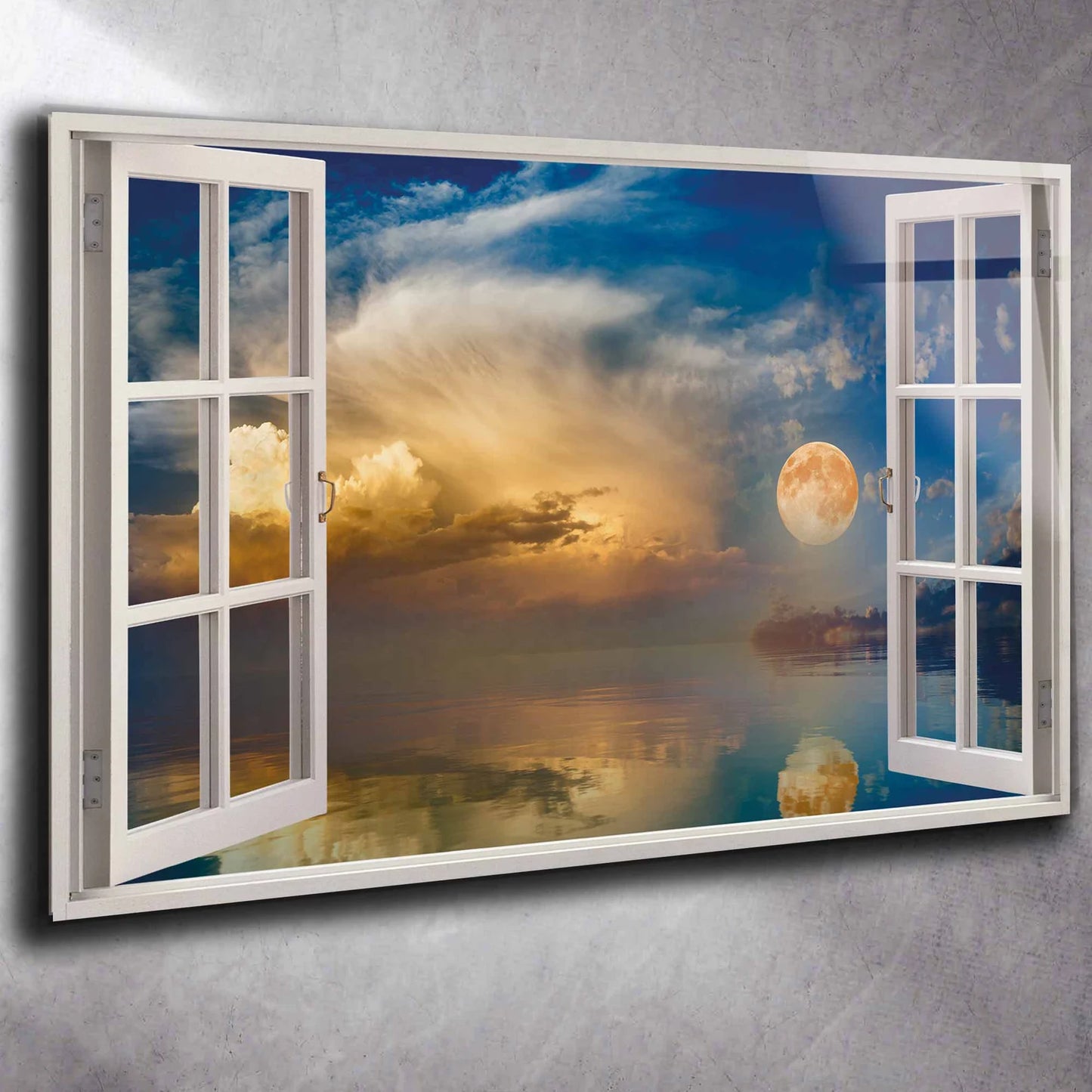 Das Fenster zum Himmel und Mond