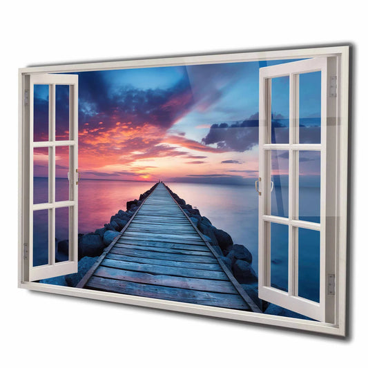 Das Fenster zum Steg in See