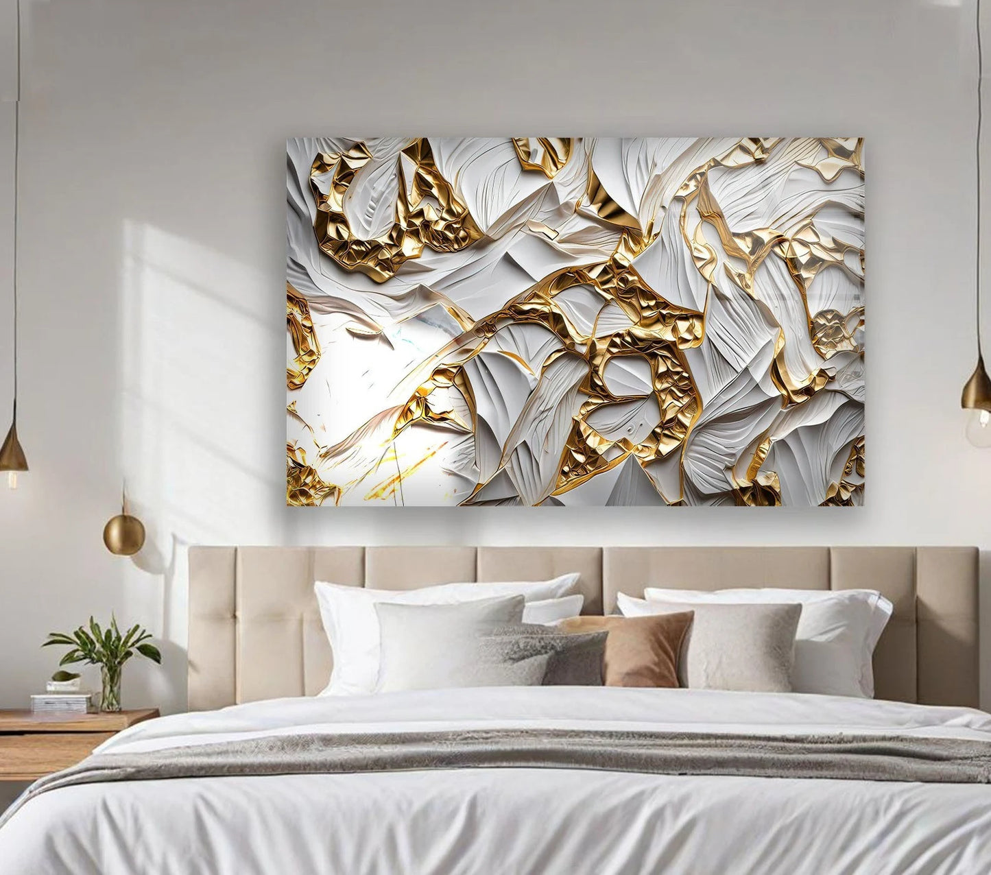 Gold and White
