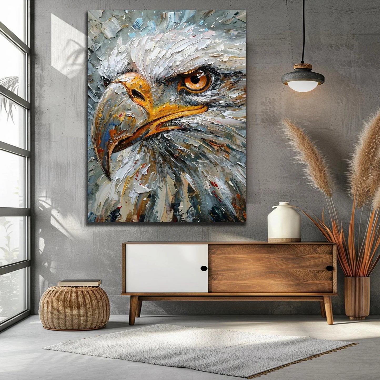 Toile d'oiseaux volants en plumes