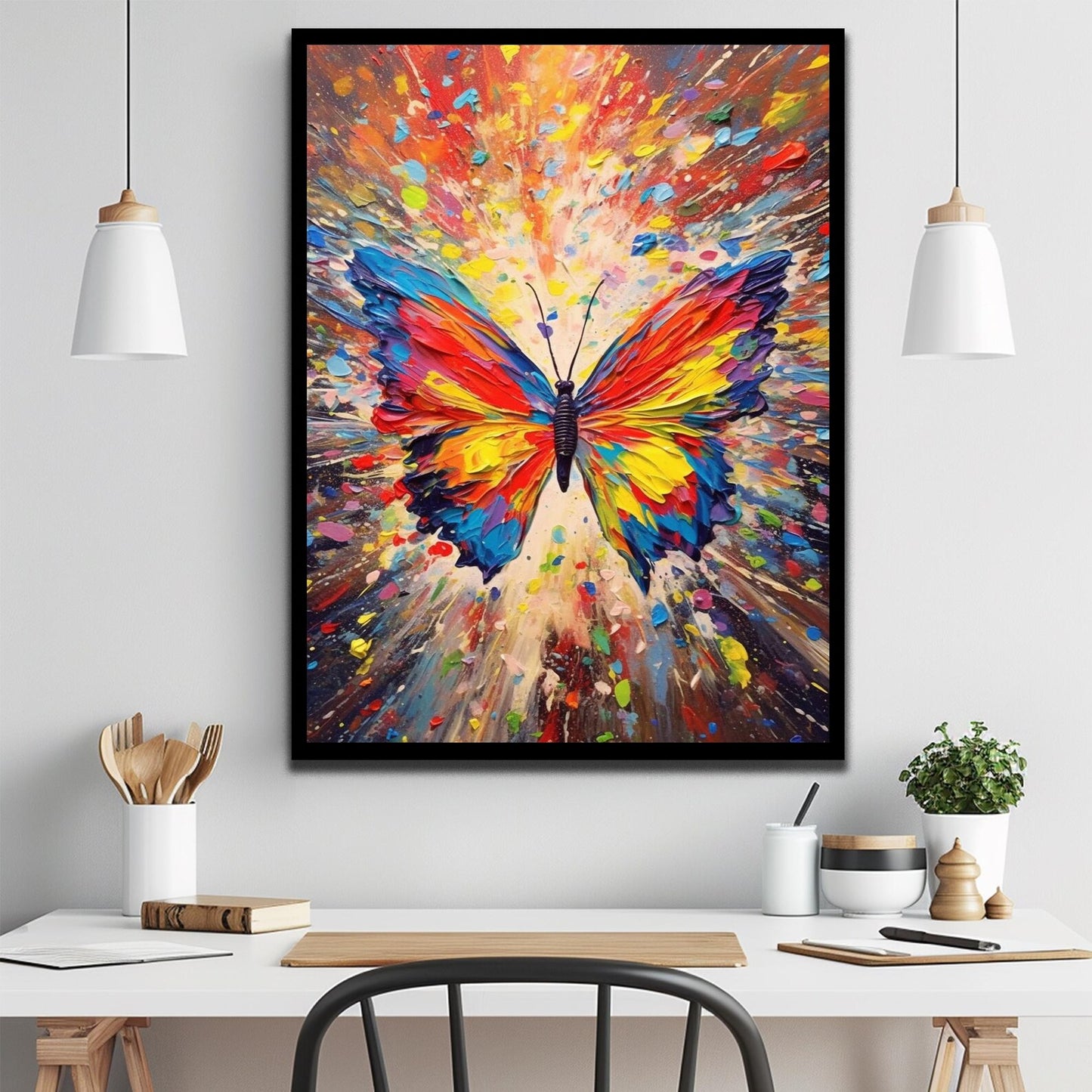 Toile d'oiseaux volants en plumes