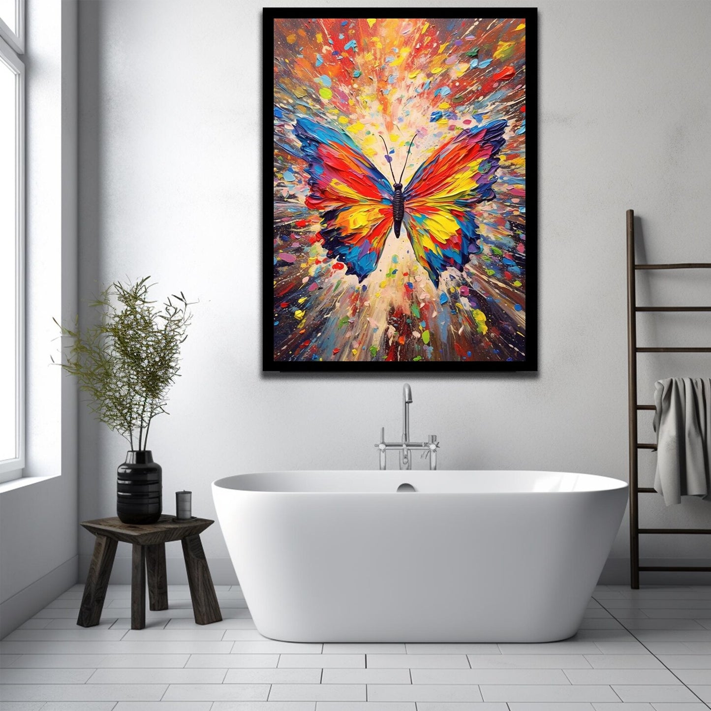 Toile d'oiseaux volants en plumes