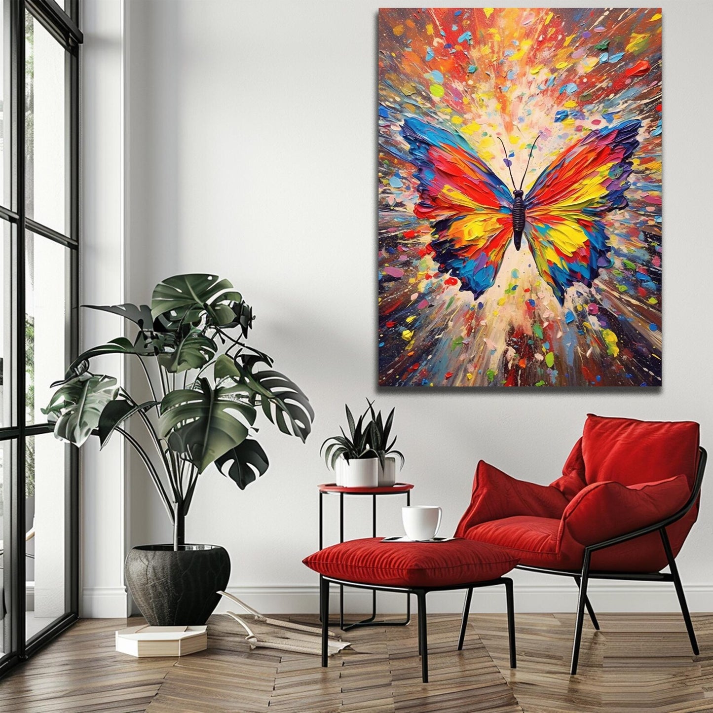 Toile d'oiseaux volants en plumes