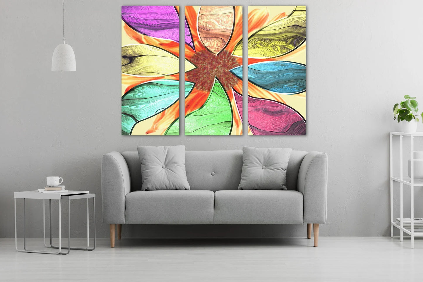 Modern Kunst Farbig Einteilig oder Mehrteilig