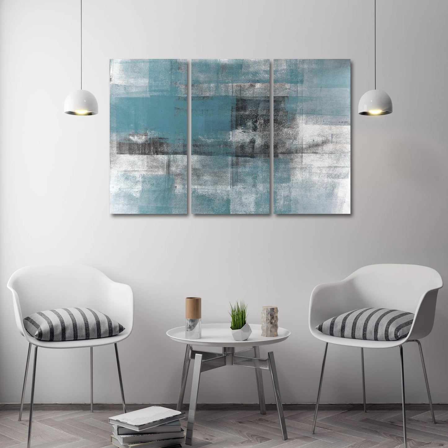 Blaue Wandkunst Einteilig oder Mehrteilig