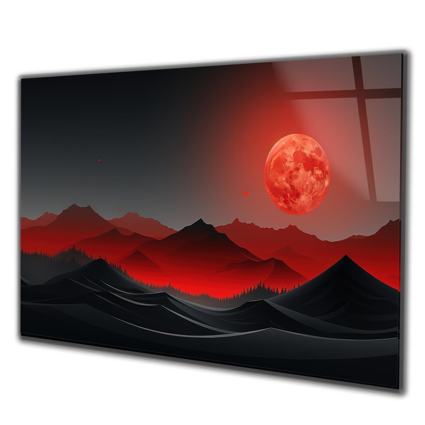 Berg Landschaft mit Mond