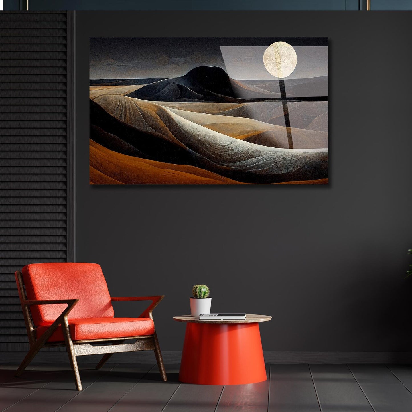 Dünen Landschaft mit Mond