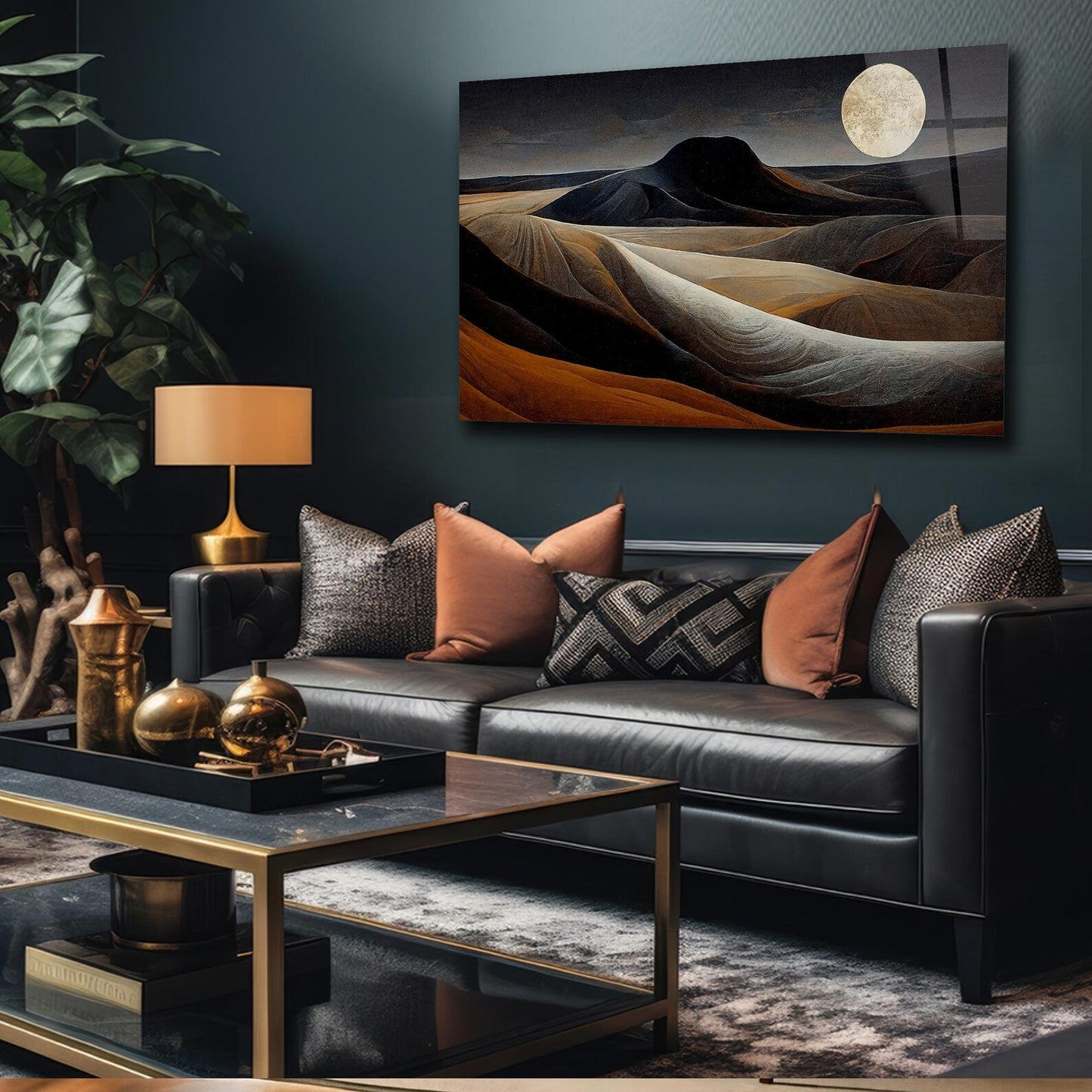 Dünen Landschaft mit Mond