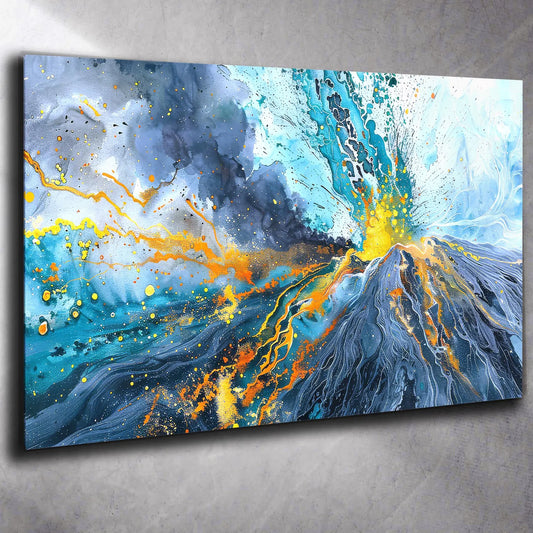 Blau mit gelber Mitte