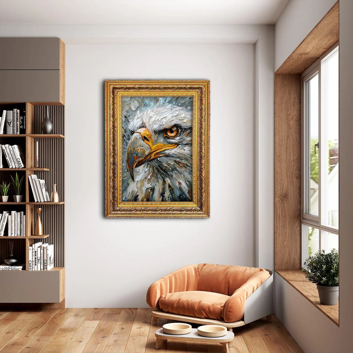 Toile d'oiseaux volants en plumes