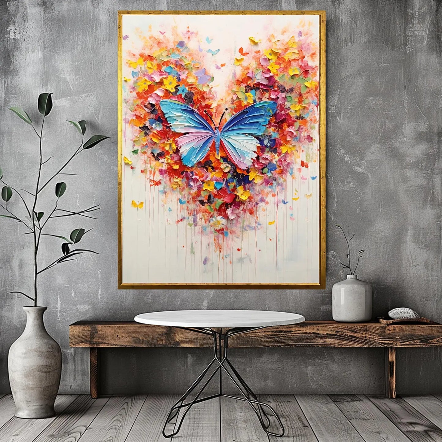 Toile d'oiseaux volants en plumes