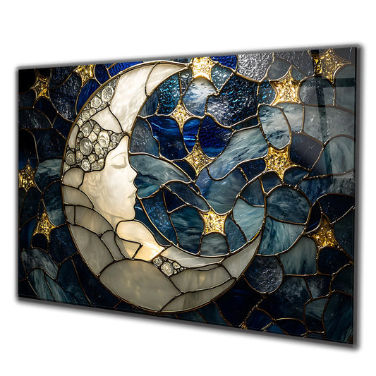 Frau Gesicht Mond Abstrakt