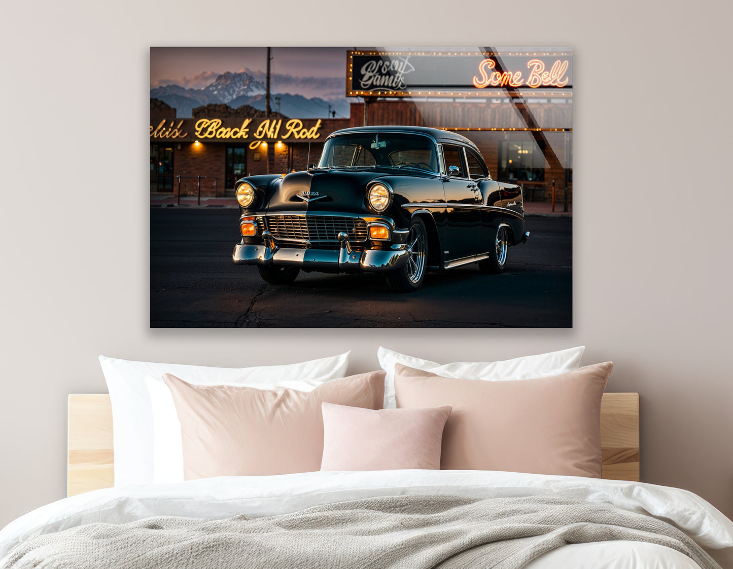 1956 Black Bel Air Hot Rod Steackhouse USA