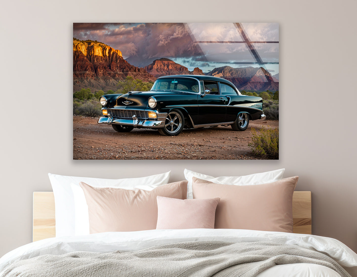 1956 Black Bel Air Hot Rod Grand Canyon Wolken USA