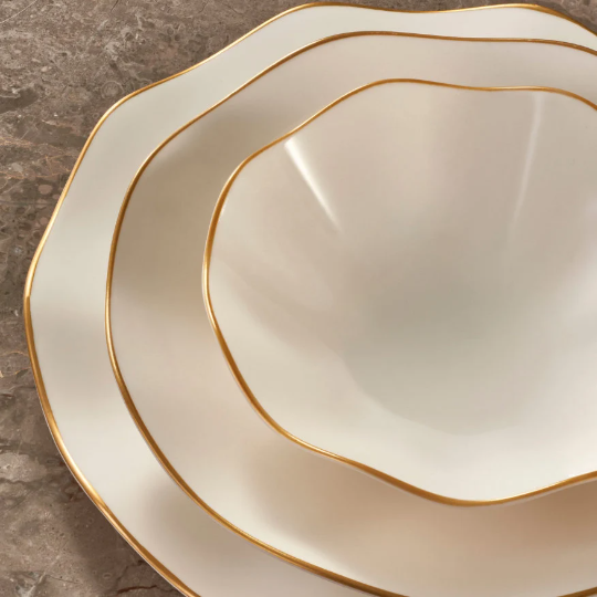 Set di piatti White Wave (set di 24)