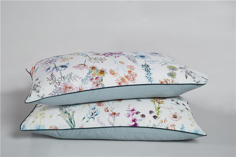 Blumen und Pflanzen Violett Bettbezug Set (100% Ägyptische Baumwolle)