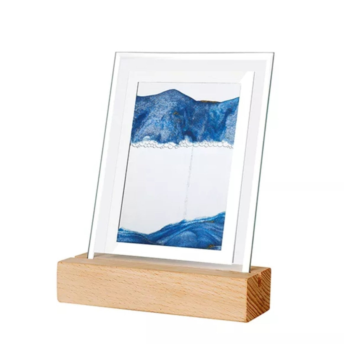 Sand Lampe mit Holz Rahmen Nachtlampe