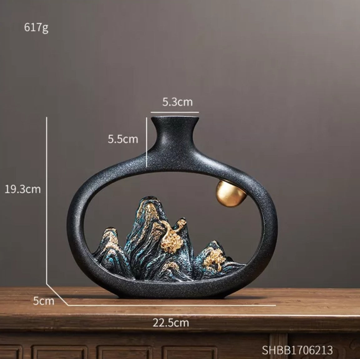 Vase und Blumen Skulptur