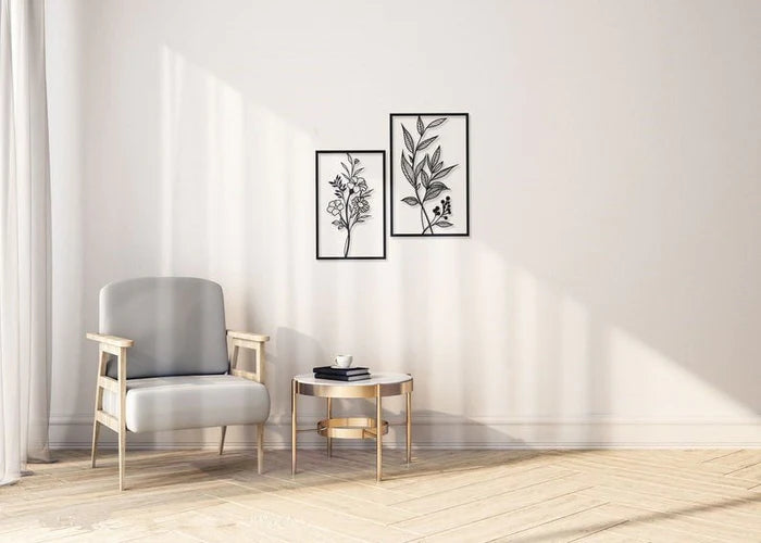 Blumen und Pflanzen Wandkunst aus Metall