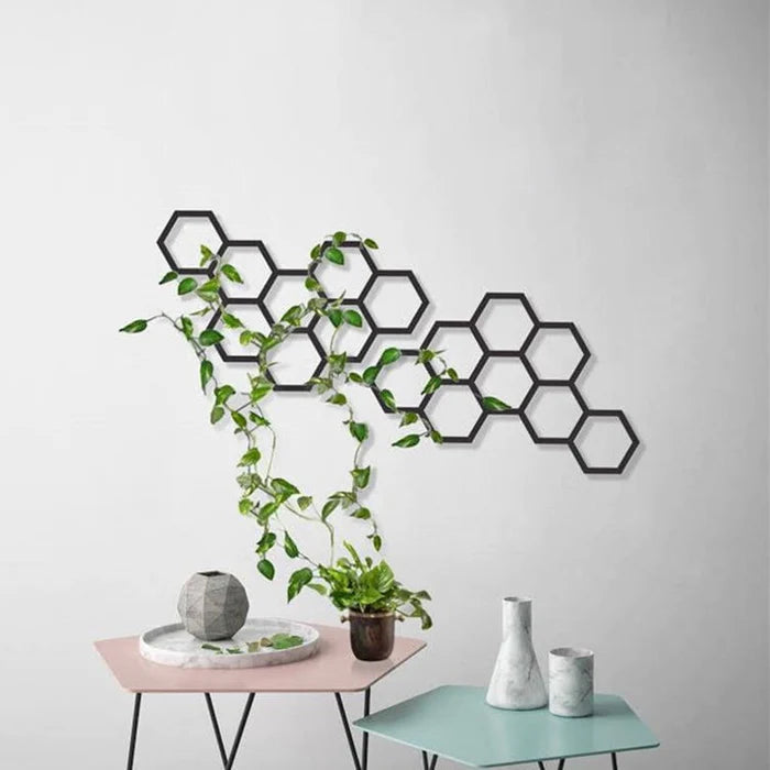 Decorazione da parete esagonale in metallo