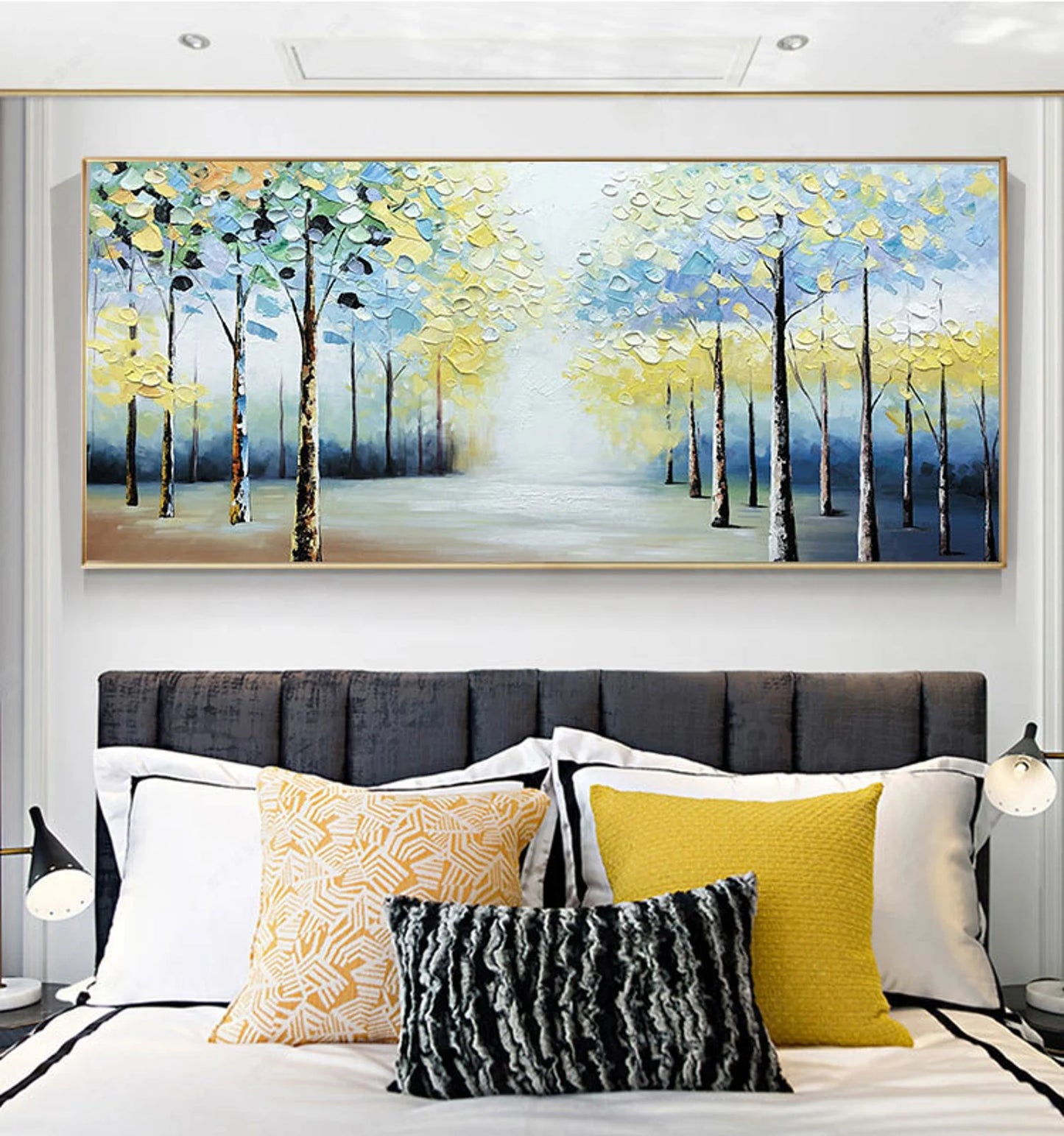 Tree Avenue Oil Painting Handmade