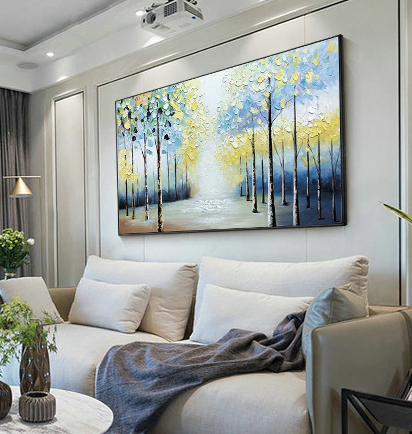 Tree Avenue Oil Painting Handmade
