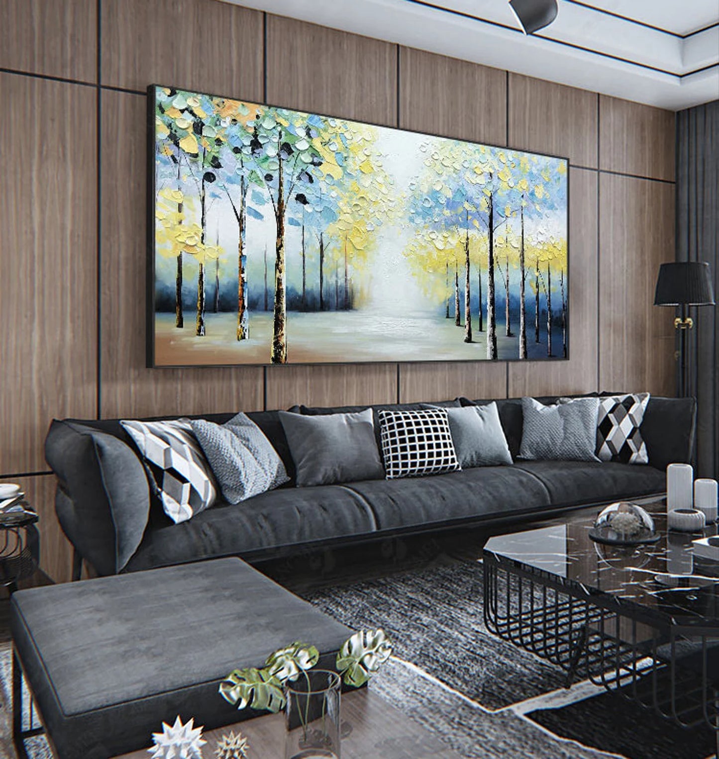 Tree Avenue Oil Painting Handmade
