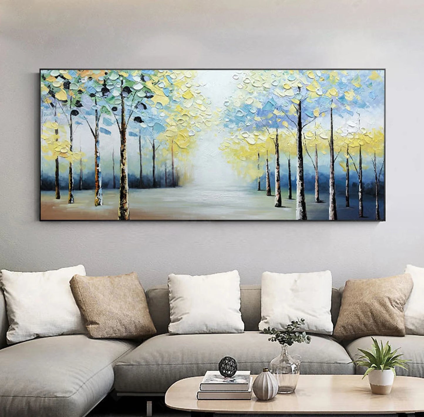 Tree Avenue Oil Painting Handmade