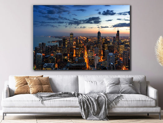 Tela Chicago di notte