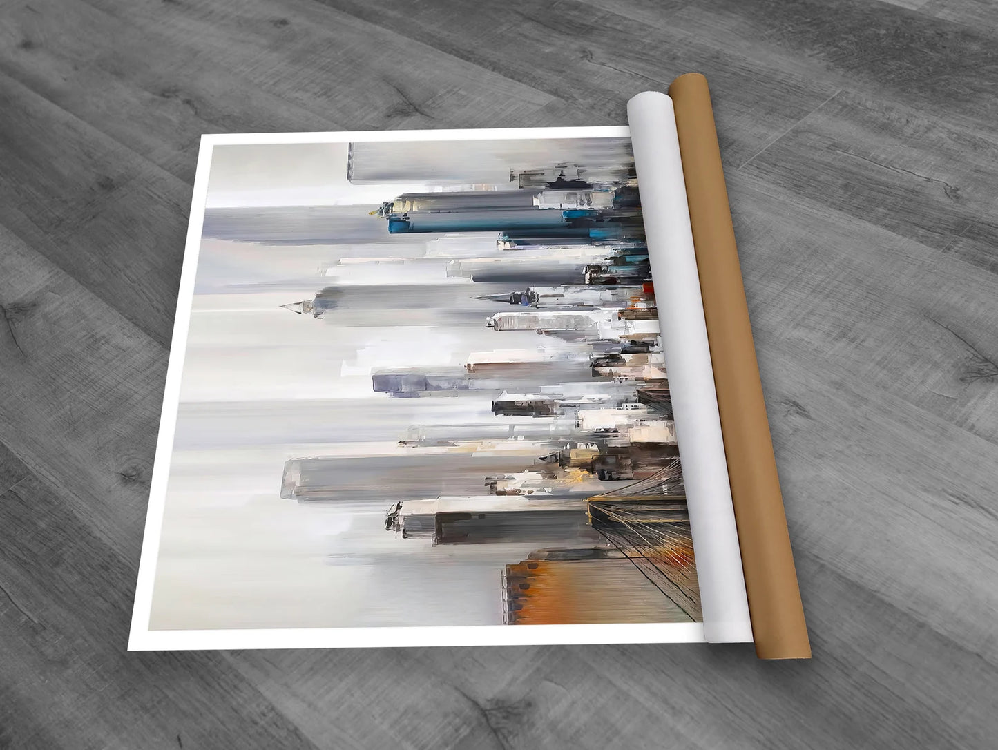 Arte su tela in marmo rosa e blu