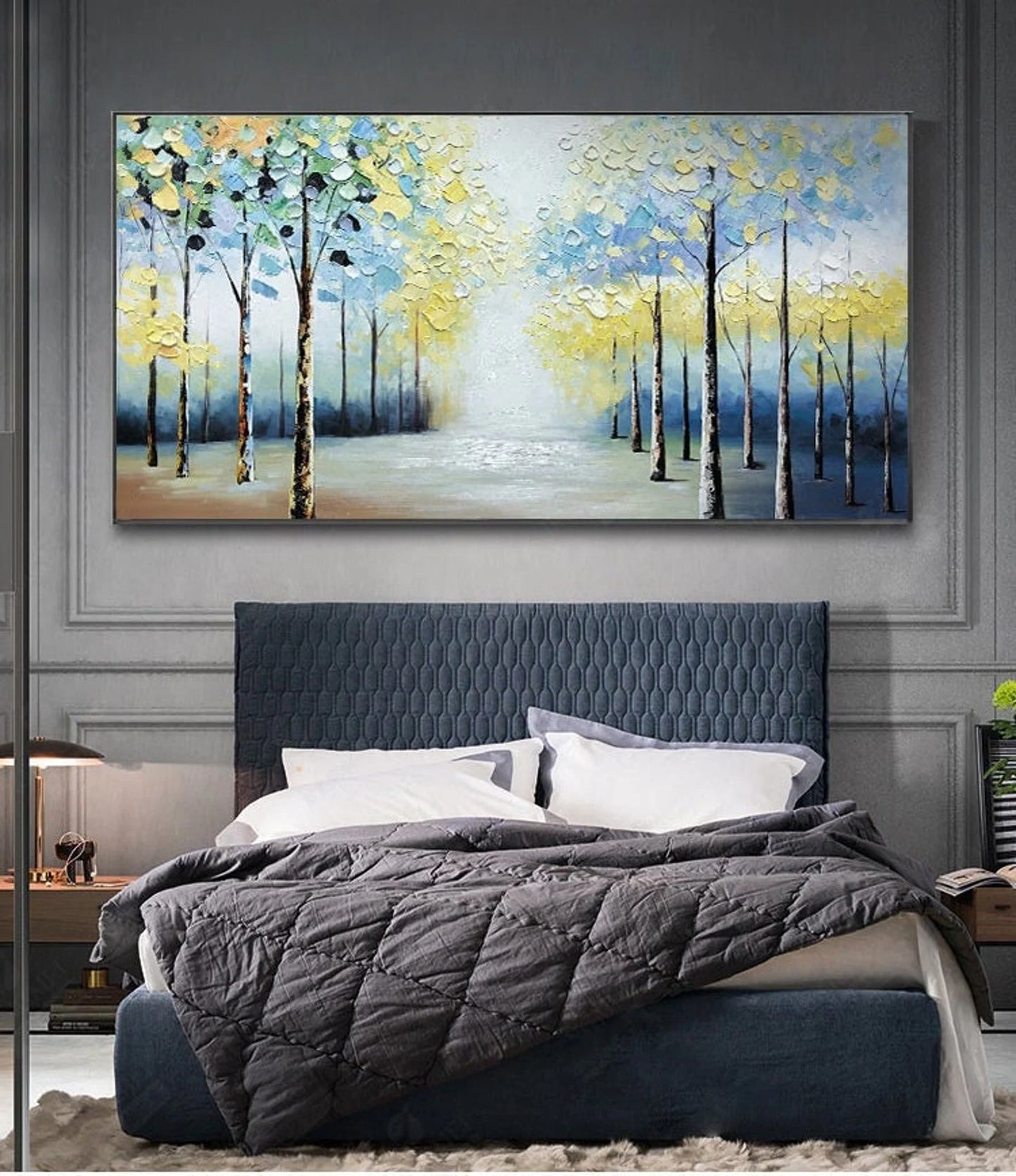 Tree Avenue Oil Painting Handmade